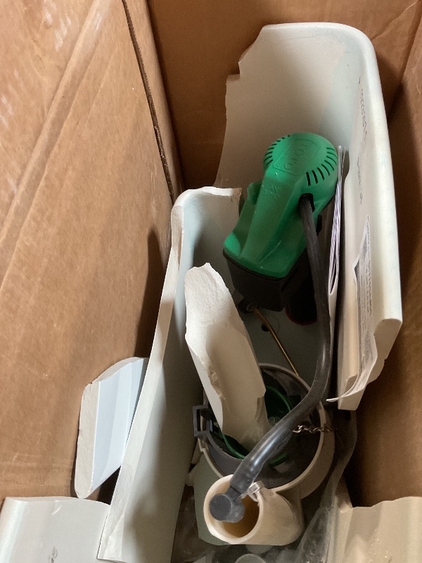Photo 1 of **MAJOR DAMAGE ON STRUCTURE. SELLING FOR PARTS**TOTO Drake 1.6 GPF Toilet Tank with WASHLET+ Auto Flush Compatibility, Cotton White - ST776SA#01