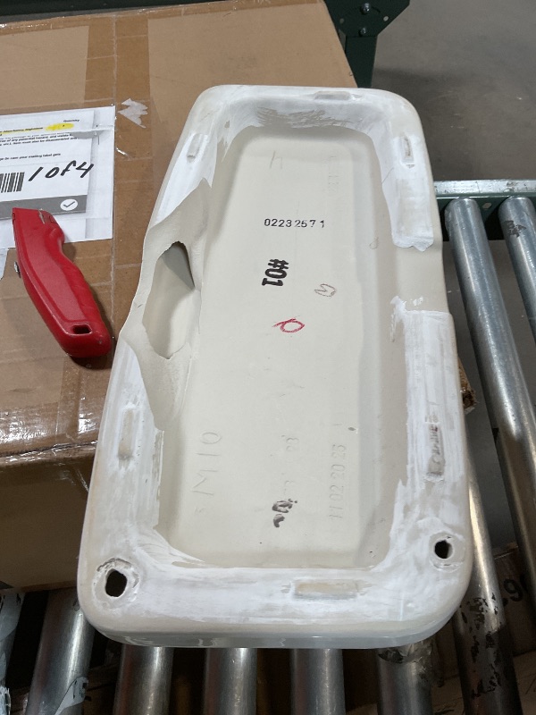 Photo 1 of **MAJOR DAMAGE ON STRUCTURE. SELLING FOR PARTS**TOTO Drake 1.6 GPF Toilet Tank with WASHLET+ Auto Flush Compatibility, Cotton White - ST776SA#01