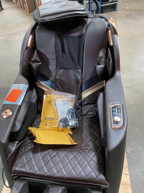 Photo 1 of Culanta Massage Chair Full Body, Zero Gravity SL-Track Shiatsu Massage Recliner Chair with Heat, Body Scan, Airbags, Foot Rollers, Deep Yoga Stretch (Brown)