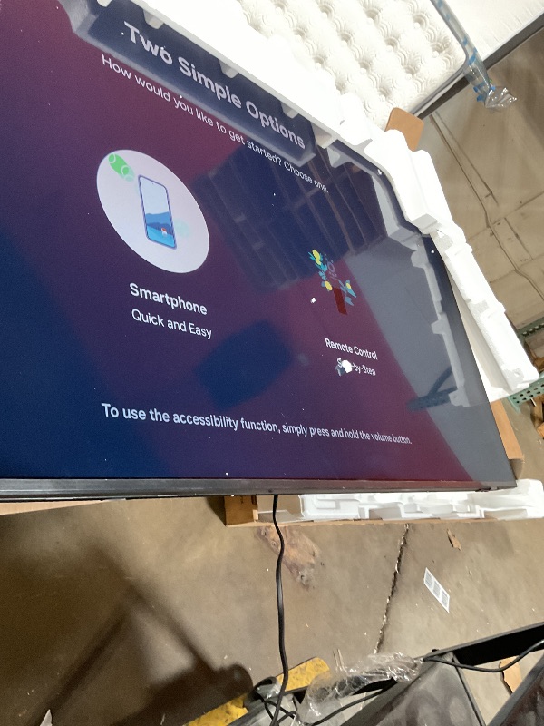 Photo 1 of *BOTTOM OF SCREEN IS DAMAGED* Samsung 70-Inch Class Crystal UHD 4K DU7200 Series HDR Smart TV w/Object Tracking Sound Lite, PurColor, Motion Xcelerator, Mega Contrast, Q-Symphony (UN70DU7200, 2024 Model)