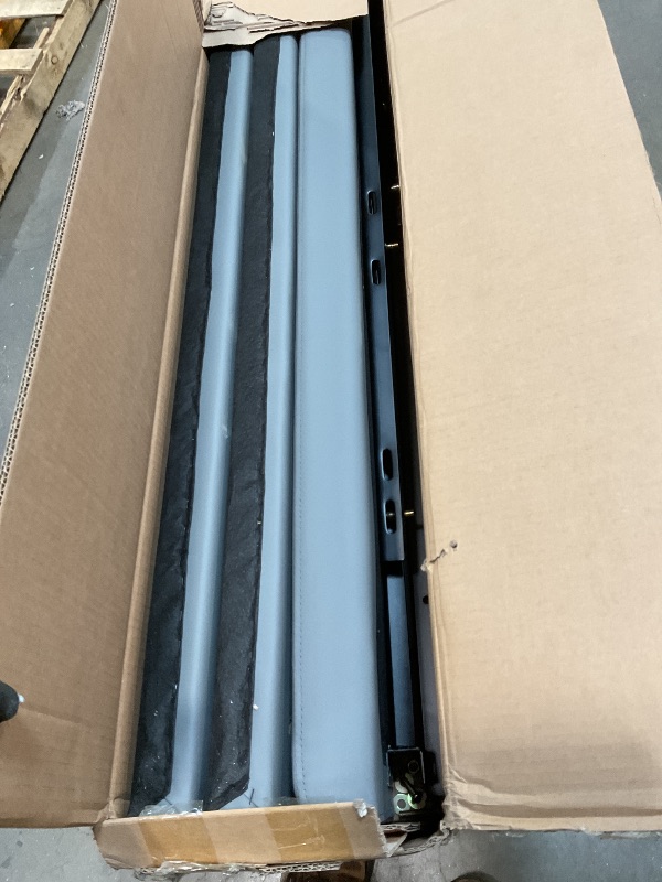 Photo 1 of *CUT* Lift-up Upholstered Platform Bed with Storage Underneath, Queen Size PU Leather Bed Frame with Hydraulic System and Padded Headboard for Home Apartment Hotel, No Box Spring Needed & Noise-Free