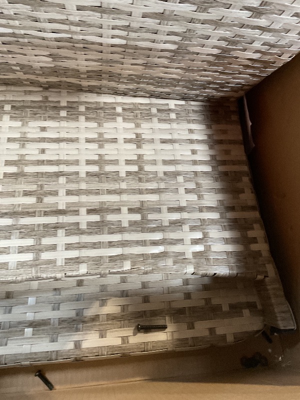 Photo 1 of *FOR PARTS ONLY* Patio wicker chair set. Light purple color