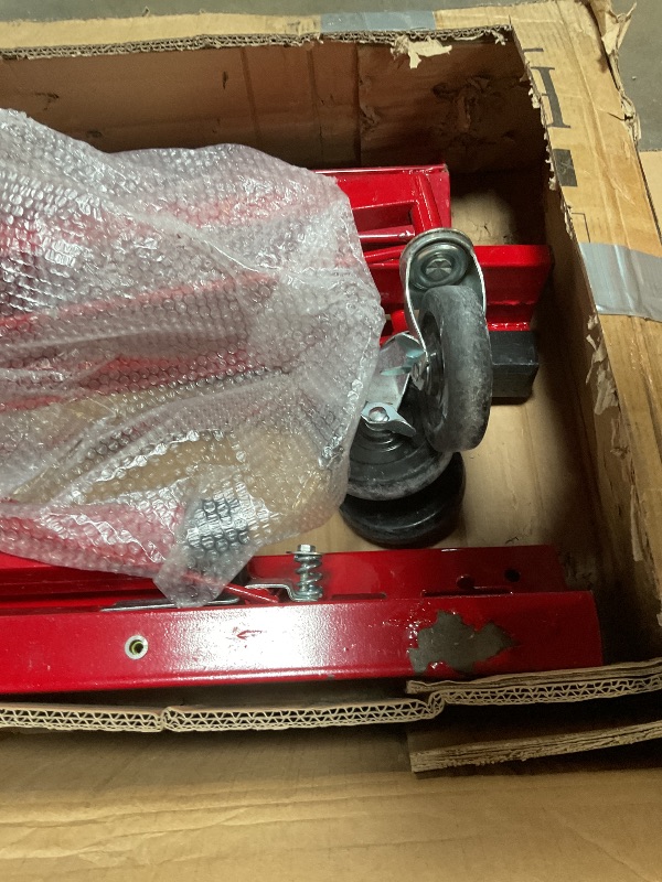 Photo 1 of 11FT Drywall Lifter Panel Hoist Dry Wall Rolling Caster Lifter Construction Tool 150LB Heavy Duty Sheetrock Hoist Holder (Red)