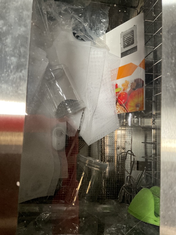 Photo 1 of *CANT CLOSE DOORS DUE TO DENTS* BriSunshine Commercial Dehydrator, 20-Layer Food Dehydrator with Triple Fans, LED Light, 1600W, 24H Timer, Large Food Dehydrators for Homemade Jerky, Fruit, Pet Treat, Veggies, Herb, and Snack