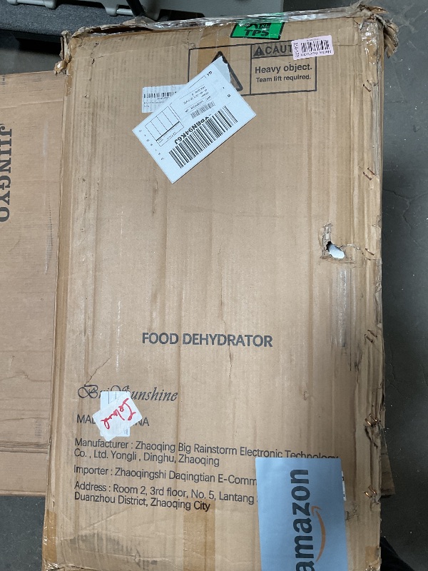 Photo 1 of *CANT CLOSE DOORS DUE TO DENTS* BriSunshine Commercial Dehydrator, 20-Layer Food Dehydrator with Triple Fans, LED Light, 1600W, 24H Timer, Large Food Dehydrators for Homemade Jerky, Fruit, Pet Treat, Veggies, Herb, and Snack
