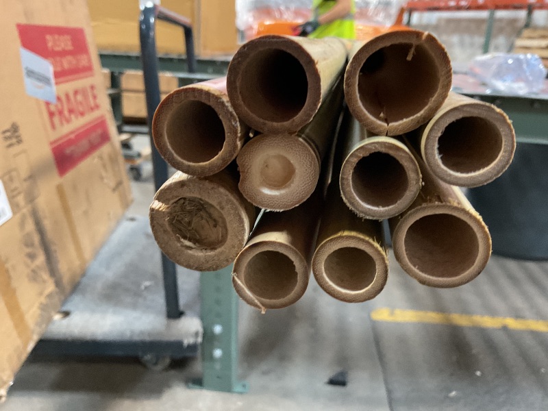 Photo 1 of 10pcs 1" D Thicker Heavy Duty Bamboo Stakes, 8FT Plant Stakes, Natural Garden Stakes for Tomato, Bean, Flowers,Trees Potted and Climbing Plant Support