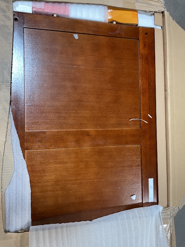 Photo 1 of AFI, Madison Full Solid Wood Panel Headboard with Attachable Charger, Walnut