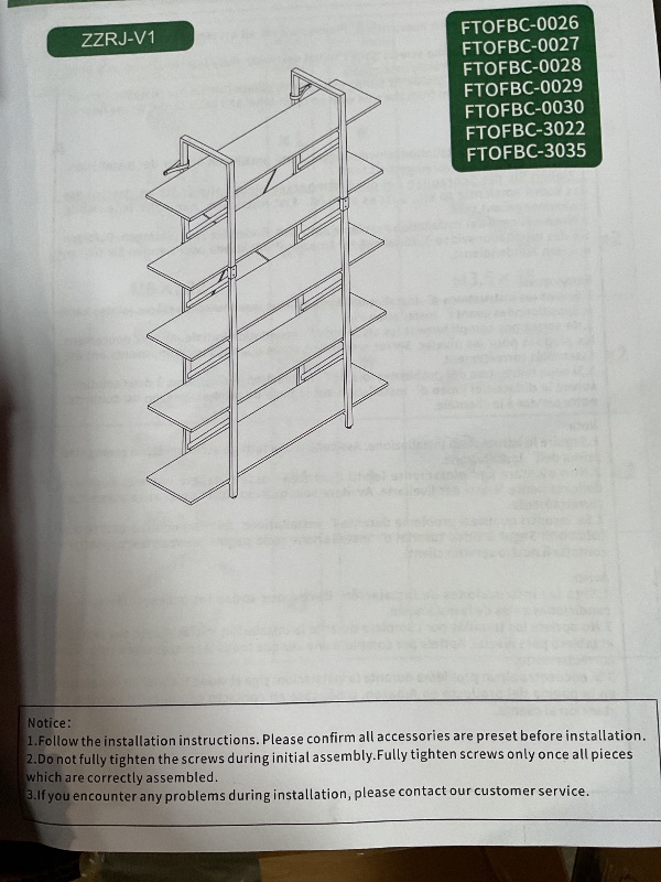 Photo 1 of 5 Tier Open Book Case Rustic Bookshelf