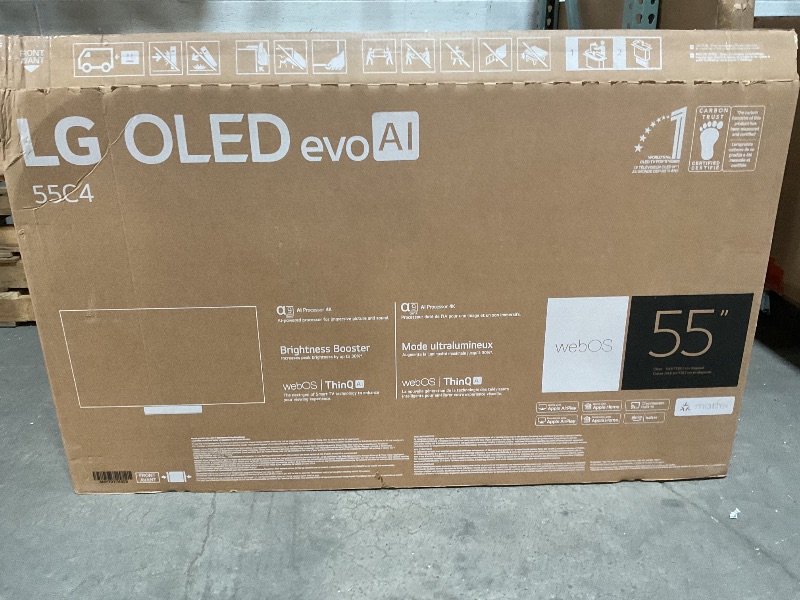 Photo 1 of ***BROKEN TV PARTS ONLY***LG 55-Inch Class OLED evo C4 Series Smart TV 4K Processor Flat Screen with Magic Remote AI-Powered with Alexa Built-in (OLED55C4PUA, 2024)