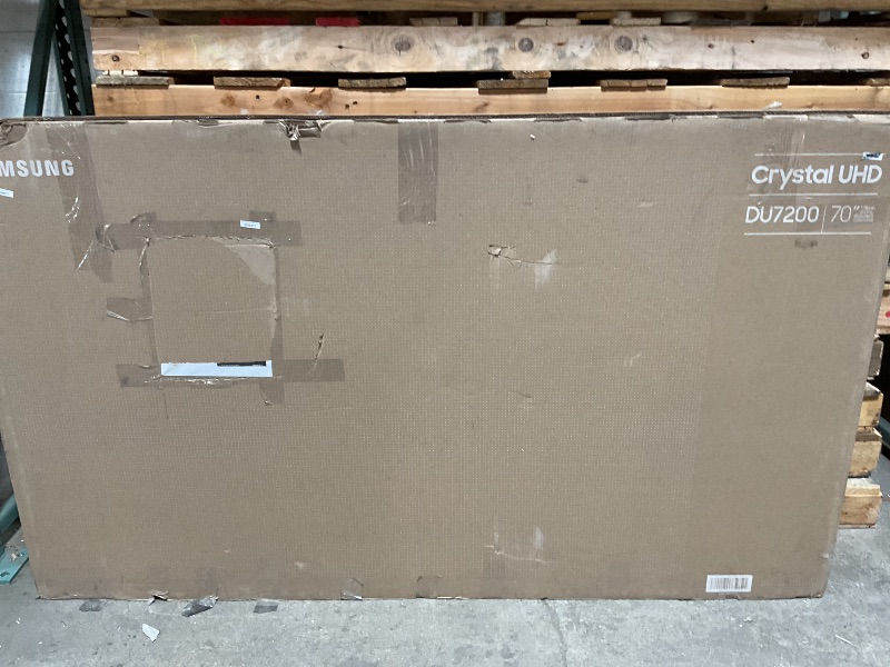 Photo 1 of *****PARTS ONLY TELEVISION DOES NOT WORK***** Samsung 70-Inch Class Crystal UHD 4K DU7200 Series HDR Smart TV w/Object Tracking Sound Lite, PurColor, Motion Xcelerator, Mega Contrast, Q-Symphony (UN70DU7200, 2024 Model)