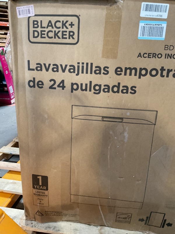 Photo 1 of *HAS CUT* BLACK+DECKER 24" Designer Series Built-In Dishwasher, 14-Place Setting Capacity with Stainless Steel Tub, 6 Wash Programs and Smart Wash System, Low Noise, ENERGY STAR Certified, BDW400MS