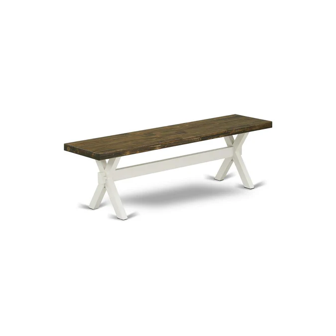 Photo 1 of ***BASE ONLY***East West Furniture X-Style Mid Century Modern Dining Bench 