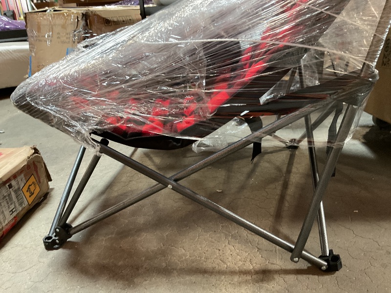 Photo 1 of CAMP & GO Extra Large Ultra Padded Outdoor Camping Chair, Portable Folding Camp Chair with Wide Padded Seat, Cup Holder, and Carry Bag, Multicolor