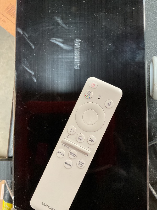Photo 1 of *WHITE DOT ON SCREEN* Samsung 55-Inch Class QLED 4K LS03D The Frame Series Quantum HDR Smart TV w/Dolby Atmos, Art Mode, Anti-Reflection, Customizable Frame, Slim Fit Wall Mount with Alexa Built-in (QN55LS03D, 2024 Model)