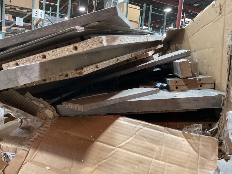 Photo 1 of *** POSSIBLY FOR PARTS/UNKNOWN DAMAGES/MISSING PIECES*** Storage cabinet with drawers. Features glass. No instructions found.