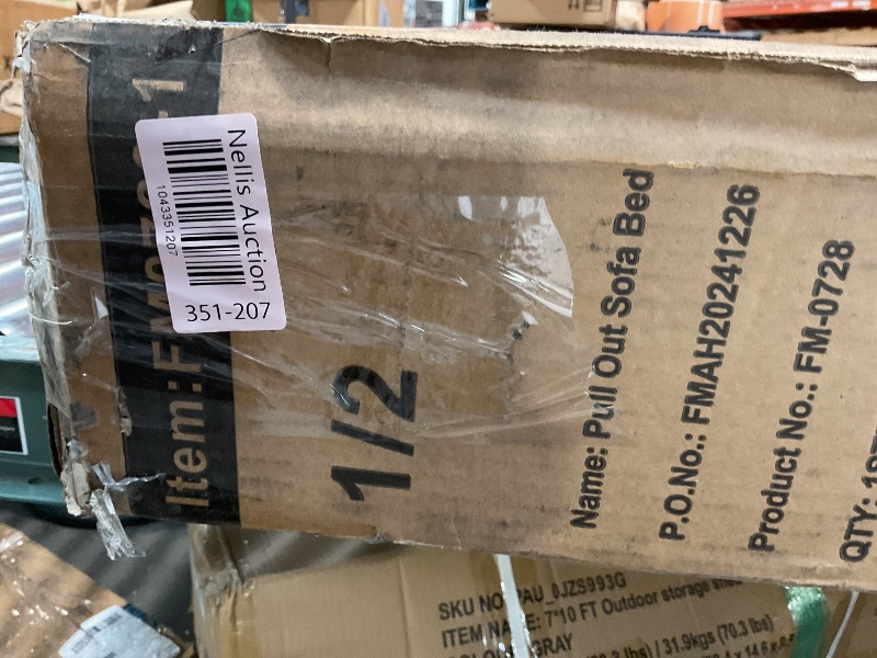 Photo 1 of ****INCOMPLETE SET BOX MARKED AS 1 of 2****Mjkone Full Size Pull Out Sleeper Sofa Bed 71" W with Memory Foam Pillows and Mattress, Convertible 2-in-1 Loveseat Sofa Sleeper Couch with Pullout Beds for Living Room Apartment Small Spaces, Beige