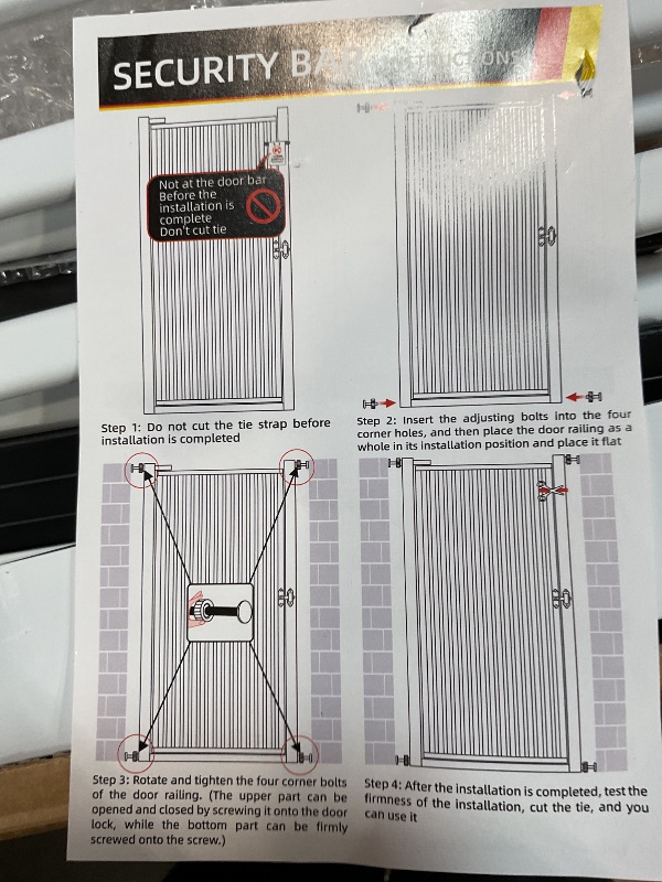 Photo 1 of 71 inch Extra Tall Gates for Cats, Adjustable 29.92" and 48.03" Wide Baby Gate, Pressure Mounted Full Door Pet Gate for Doorway, Stairs,House (White, 71 Inch)