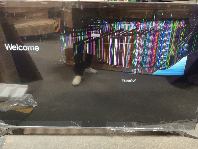 Photo 1 of ****BROKEN TELEVISION PARTS ONLY*****TCL 65-Inch Q68 QLED Pro 4K UHD Smart TV with Google TV (65Q681G, 2024 Model) Dolby Vision, Dolby Atmos, HDR Pro, Game Accelerator up to 120Hz, Voice Remote, Works with Alexa, Streaming Television