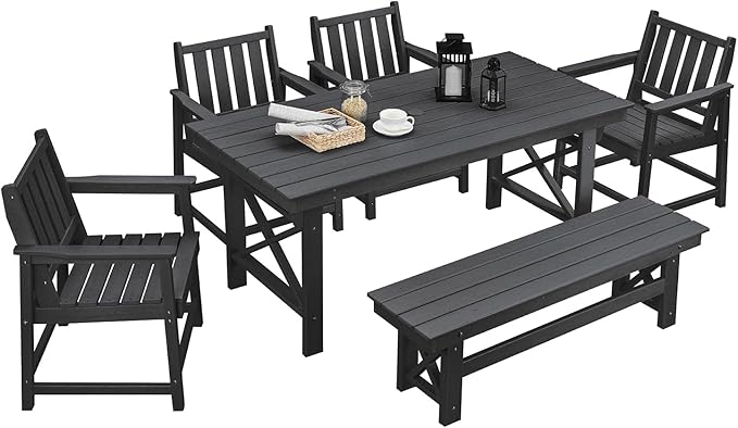 Photo 1 of *CHAIRS ONLY* Pamapic HDPE Outdoor Dining Set for 6 