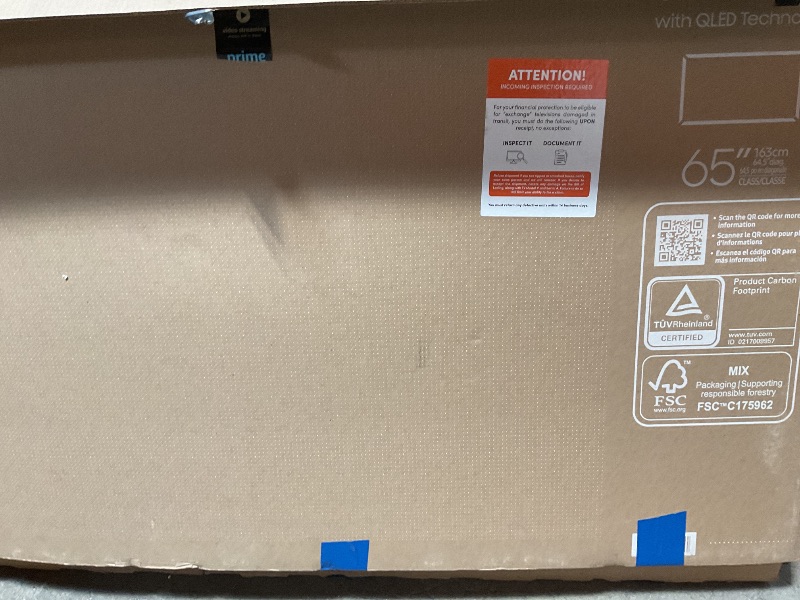 Photo 1 of *****CRACKED,DAMAGED, AND NOT WORKING! PARTS ONLY!***** SAMSUNG 65-Inch Class The Frame LS03F 4K QLED Smart TV (2025 Model) Modern Frame Design, NQ4 AI Gen2 Processor, Art Mode, Artful Picture Quality, Samsung Vision AI, Alexa Built-in