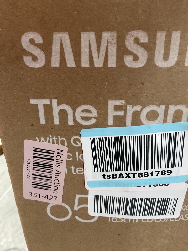 Photo 1 of *****CRACKED,DAMAGED, AND NOT WORKING! PARTS ONLY!***** SAMSUNG 65-Inch Class The Frame LS03F 4K QLED Smart TV (2025 Model) Modern Frame Design, NQ4 AI Gen2 Processor, Art Mode, Artful Picture Quality, Samsung Vision AI, Alexa Built-in