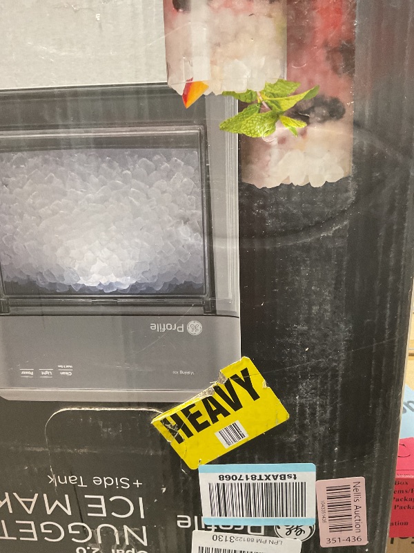 Photo 1 of *FOR PARTS ONLY* Nugget Ice Maker 44Lbs/24H with 0.8 Gallon Tank,Self-Cleaning Portable Countertop Ice Maker,Soft Chewable Pellet Ice Ready in 5-10min,Stainless Steels Nugget Ice Machine for Kitchens/Home/Office/Bar