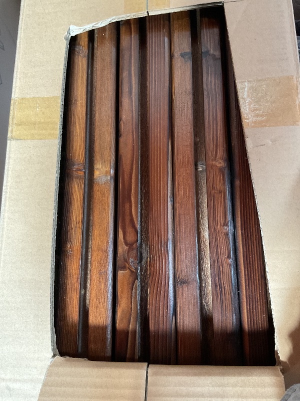 Photo 1 of **MISSING SPACERS** Beimo Air Conditioner Fence Wood Composter Bin 4 Panels 48 "L x 48 "W x 36 "H Privacy Screens Fence Panels for Outside?Outdoor Trash Can Pool Equipment Enclosure Panels?Brown