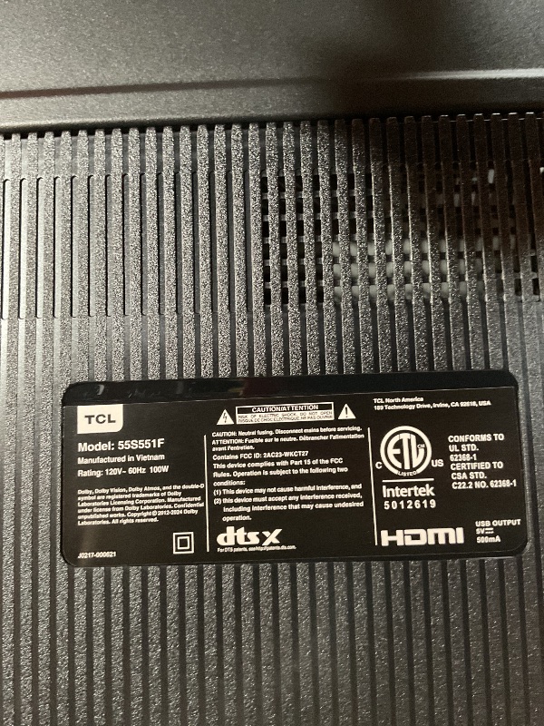 Photo 1 of TCL 55-Inch Class S5 UHD 4K LED Smart TV with Fire TV (55S551F, 2024 Model), Dolby Vision, HDR PRO+, Dolby Atmos, Alexa Built-in with Voice Remote, Apple AirPlay 2 Compatibility, Streaming Television