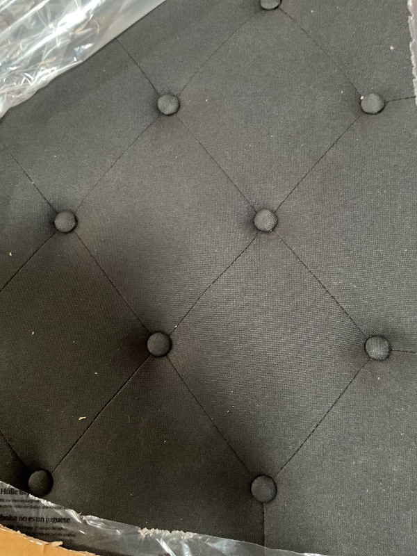 Photo 1 of  Headboard, Modern Upholstered Black Quitled 