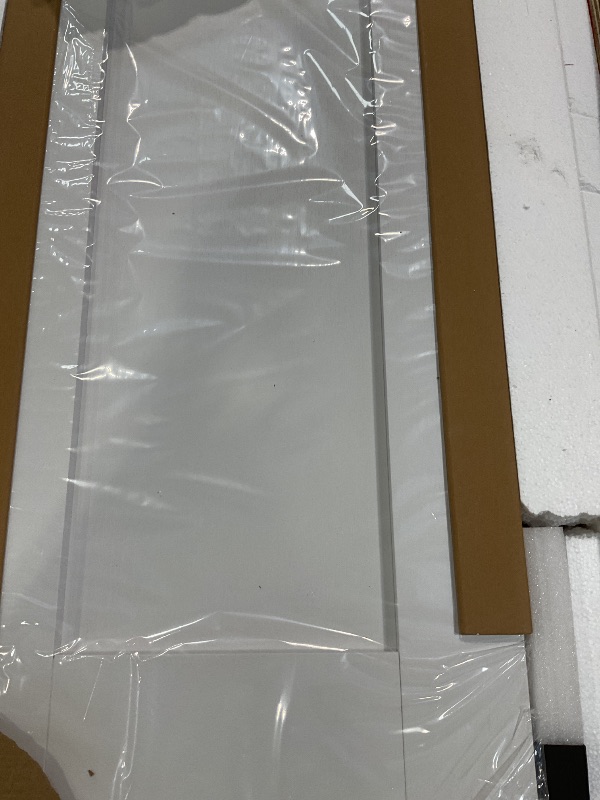Photo 1 of *ONLY 2 PANELS/ MISSING HARDWARE* 64" x 84" Bifold Sliding Barn Door, K Shaped Panel with Sliding Hardware Kit Set, Finished Closet Door Slab, 6.00FT Track for 4 Doors, MDF, White