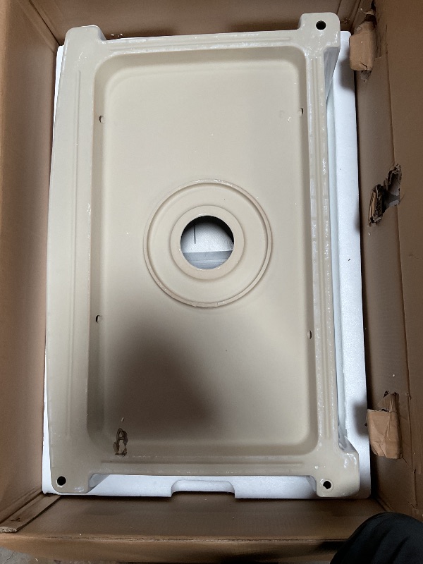 Photo 1 of 33 Inch White Farmhouse Sink Workstation-VASOYO 33x21 Fireclay Farmhouse Sink Apron Front Farm Sink White Kitchen Sink Ceramic Porcelain Single Bowl Deep Kitchen Sink Curved Front Farmer Sink