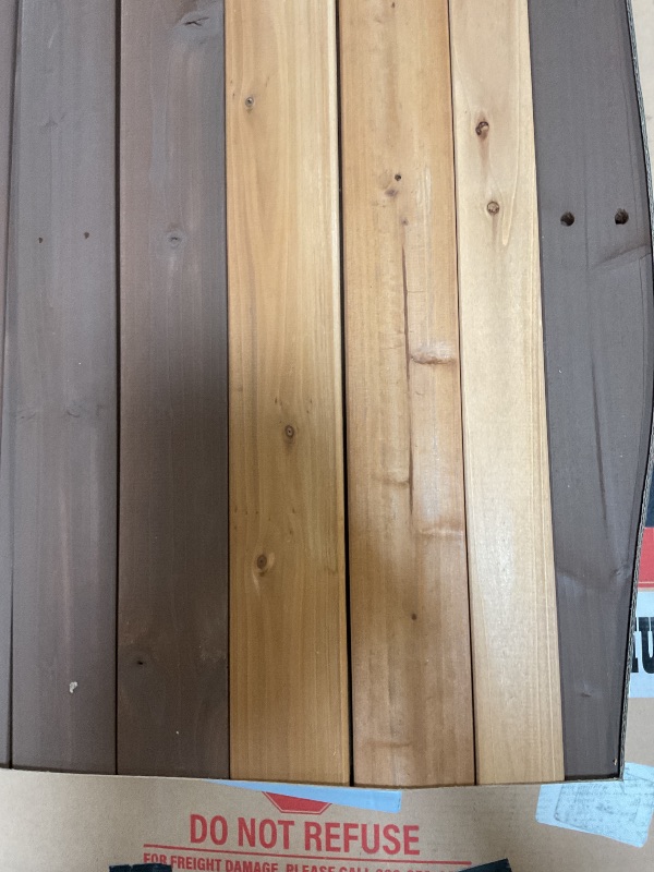 Photo 1 of ****SLIDE MISSING****Backyard Discovery Lakewood Cedar Wood Swing Set with Wave Slide, Clubhouse, Playhouse, Snack Bar Window, Picnic Area, Belt Swings, Trapeze, Full Front Door, Windows, Step Ladder, Outdoor Playset