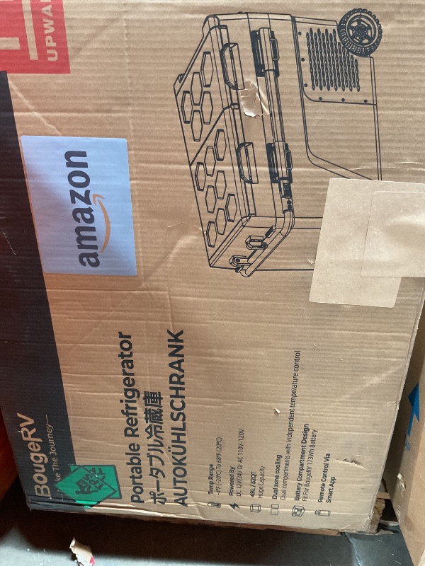 Photo 1 of *FOR PARTS* BougeRV 12 Volt Car Refrigerator, CRD2 52 Quart Portable Fridge Freezer with APP Control, -4? to 68? Dual Zone Compressor Electric Cooler 12/24V DC, 110~240V AC for Overlanding, Camping, RV, Truck