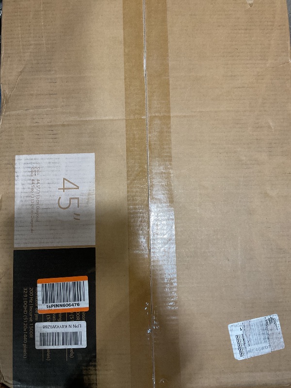 Photo 1 of ****CRACKED SCREEN PRODUCT IS FOR PARTS ONLY**** LG 45GR65DC-B Ultragear Curved Gaming Monitor 45-Inch 32:9 QHD 200Hz 1ms UltraWide Display AMD FreeSync Premium Pro VESA DisplayHDR 600 HDMI 2.1 x2 DP UBS x3 Tilt/Height/Swivel Stand - Black