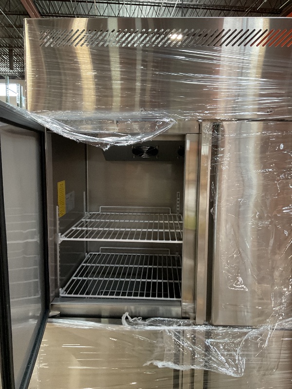 Photo 1 of 48" W 4 Door Commercial Refrigerator Upright 33°F~41°F Stainless Steel Reach-in Fan Cooling 36 Cu.ft Refrigerator for Restaurant, Bar, Shop
