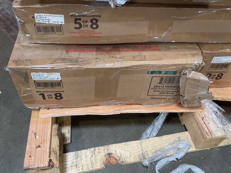 Photo 1 of **WILL NEED A TRUCK FOR PICKUP**Backyard Discovery Norwood 20 ft. x 12 ft. All Cedar Wooden Carport Pavilion Gazebo with Hard Top Steel Roof Light Brown