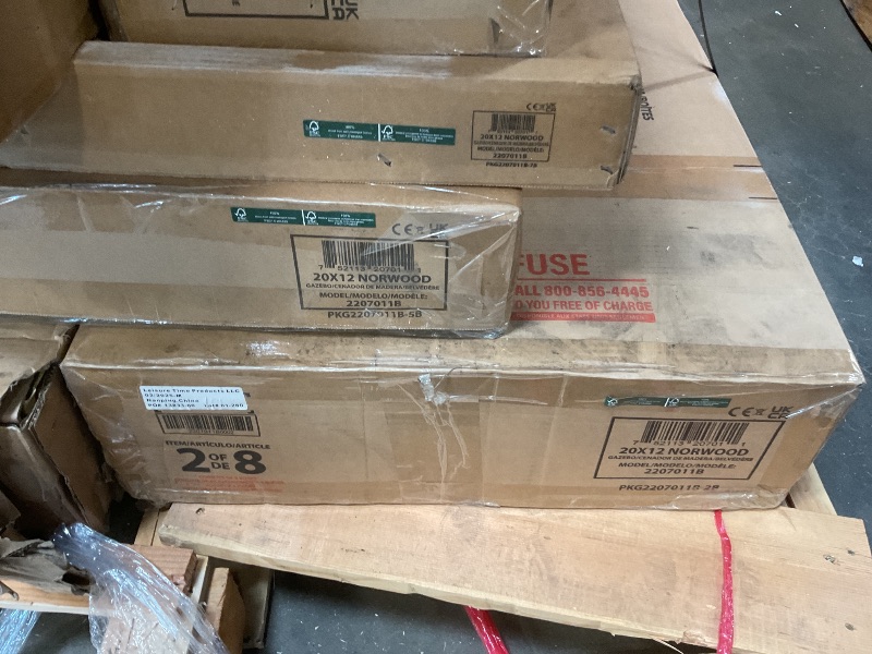 Photo 1 of **WILL NEED A TRUCK FOR PICKUP**Backyard Discovery Norwood 20 ft. x 12 ft. All Cedar Wooden Carport Pavilion Gazebo with Hard Top Steel Roof Light Brown