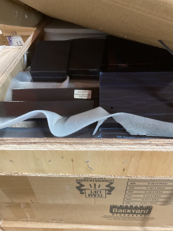 Photo 1 of **WILL NEED A TRUCK FOR PICKUP**Backyard Discovery Norwood 20 ft. x 12 ft. All Cedar Wooden Carport Pavilion Gazebo with Hard Top Steel Roof Light Brown