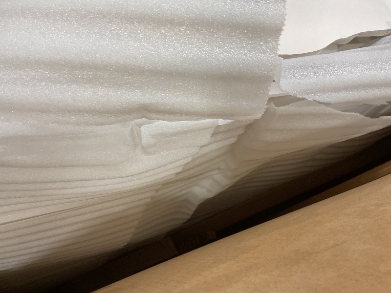 Photo 1 of **SELLING FOR PARTS. MAJOR DAMAGE TO SINK** Mill Cabinets Emlyn 48 Inch Bathroom Vanity with White Single Sink Top, 3 Cabinets, 2 Shelves, 2 Drawers, 48.5" W x 18.75" D x 32.89" H, Deep Blue