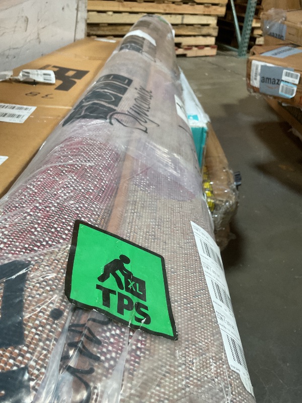 Photo 1 of **DIRTY FROM TRANSPORT**Home Dynamix Tribeca Amelia Modern Area Rug | 7'10" x 10'6" Rectangle | Beige/Green/Red