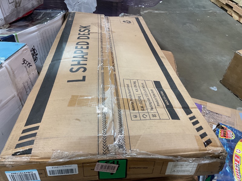 Photo 1 of **COLOR IS WHITE**ODK 61'' L Shaped Desk with 4 Drawers, Reversible Corner Desk with Storage, Gaming Table with Power Outlets, USB Ports, PC Case Shelf, Computer Desk for Home Office, Study, Easy Assembly,