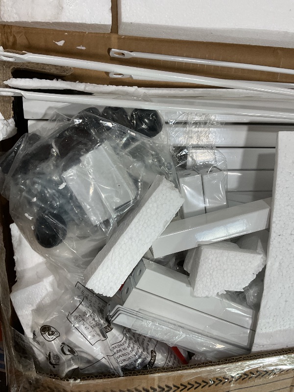 Photo 1 of **COLOR IS WHITE**ODK 61'' L Shaped Desk with 4 Drawers, Reversible Corner Desk with Storage, Gaming Table with Power Outlets, USB Ports, PC Case Shelf, Computer Desk for Home Office, Study, Easy Assembly,