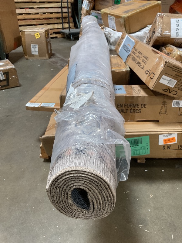 Photo 1 of **DIRTY FROM TRANSPORT **Loloi Hathaway Collection HTH-07 Multi/Ivory 7'-6" x 9'-6", .25" Thick Area Rug, Soft, Durable, Printed, Modern, Low Pile, Non-Shedding, Easy Clean, Living Room Rug