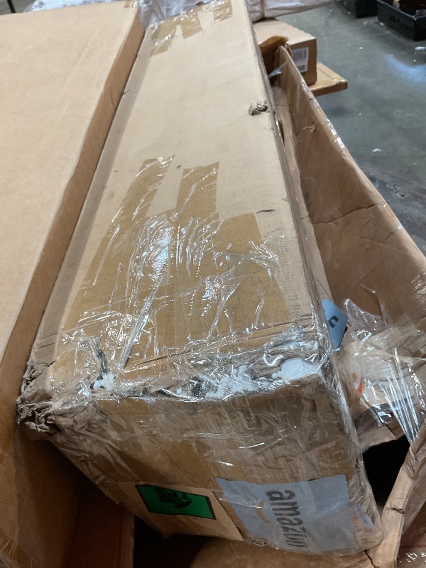 Photo 1 of **MISSING PARTS/PIECES** Beimo Air Conditioner Fence Privacy Screen 50 "H x 50 "W Trash Can Enclosure?Pool Equipment Enclosure White Outdoor Privacy Vinyl Fence Panels for Outside?2 Panels with Metal Stake?