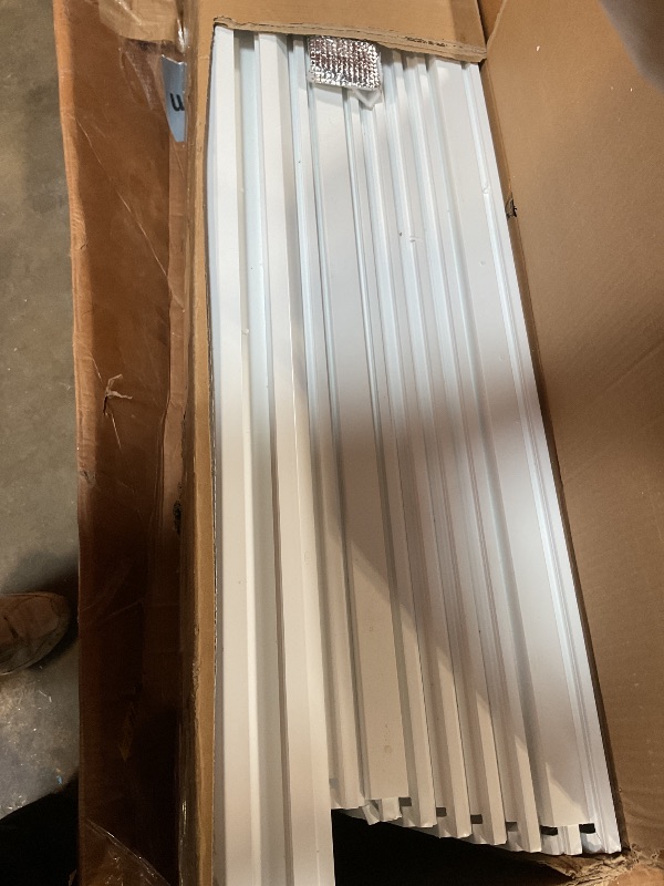 Photo 1 of **MISSING PARTS/PIECES** Beimo Air Conditioner Fence Privacy Screen 50 "H x 50 "W Trash Can Enclosure?Pool Equipment Enclosure White Outdoor Privacy Vinyl Fence Panels for Outside?2 Panels with Metal Stake?