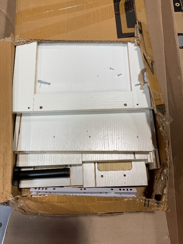 Photo 1 of **SELLING FOR PARTS AS PARTIAL SET **Mericonia 6 Drawer Double Dresser for Bedroom, Wood Rattan Dresser for Closet with Metal Handles, Boho TV Stand with Drawers, White Dressers & Chests of Drawers for Dressing Room, Hallway, Entryway