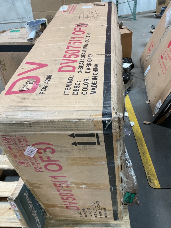 Photo 1 of **ONE BOX OF THREE. SELLING FOR PARTS AS PARTIAL SET Devion Furniture Regis 4-in-1 Convertible L Shaped Couch with Pull Out Bed and Storage, Sectional Sleeper Sofa with Reversible Chaise for Living Room, Apartment, Bedroom, Office