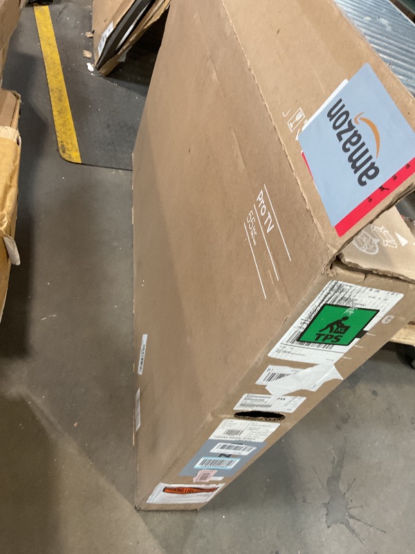Photo 1 of **MAJOR DAMAGE. SELLING FOR PARTS **Samsung 55-Inch Class Crystal UHD 4K Bed-H Series HDR Business Pro TV w/ 3-Sided Bezel-Less Slim Design, Use for Digital Signage Displays, Commercial TV, Alexa Built-in (LH55BEDHLG, 2024 Model)