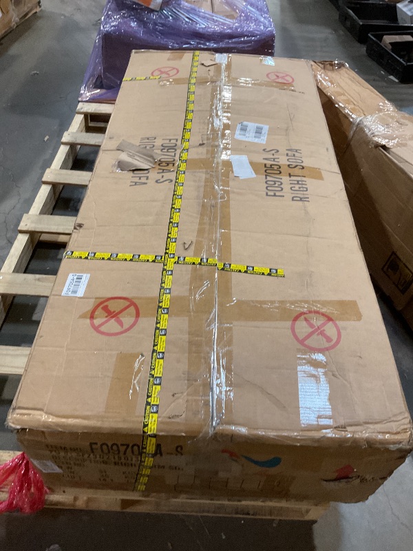 Photo 1 of **SELLING FOR PARTS AS PARTIAL SET **Osparple Sectional Couches Comfy Fluffy Fabric L Shaped Couch 3 Pieces Couches for Living Room with Storage Ottoman for Office and Small Apartment, Dark Grey