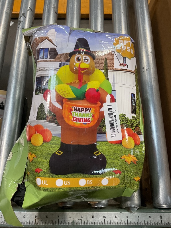 Photo 1 of 8FT Thanksgiving Inflatable Turkey Outdoor Decorations, Turkey Inflatable Outdoor Decorations, Thanksgiving Blow Up Turkey Yard Decorations for Fall, Harvest, Autumn Holiday Party, Garden, Lawn Décor